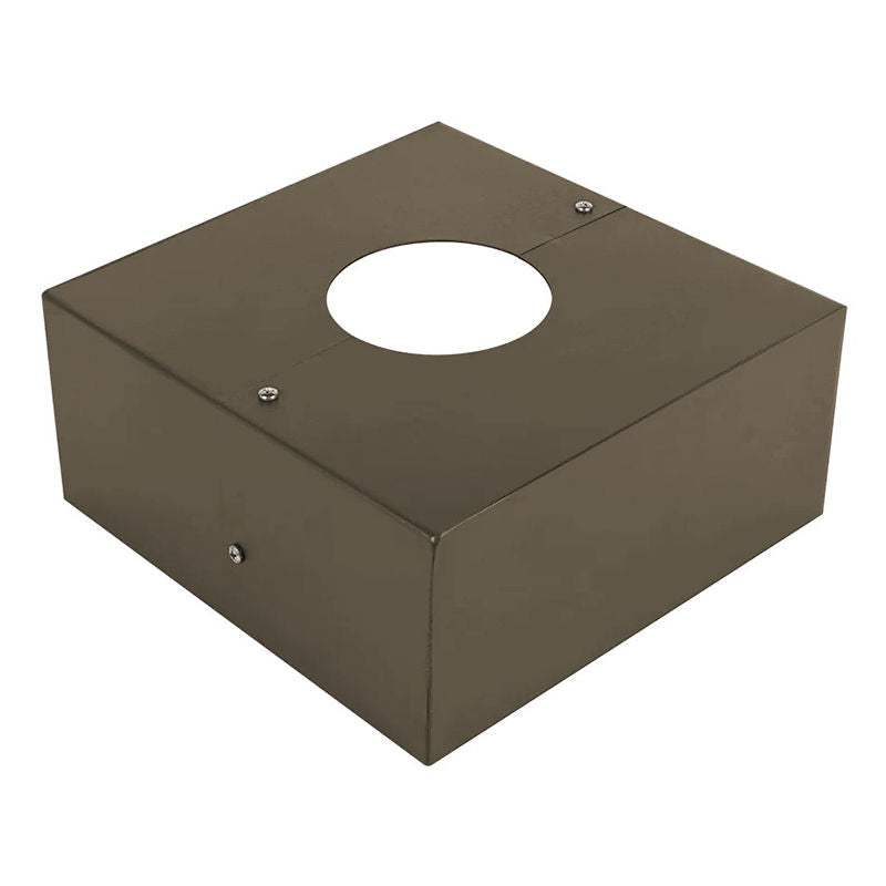 Westgate Mfg D1 Series Pole Base Cover, 2-Piece Cube, Bronze, POL-D1-BASECVR-BR