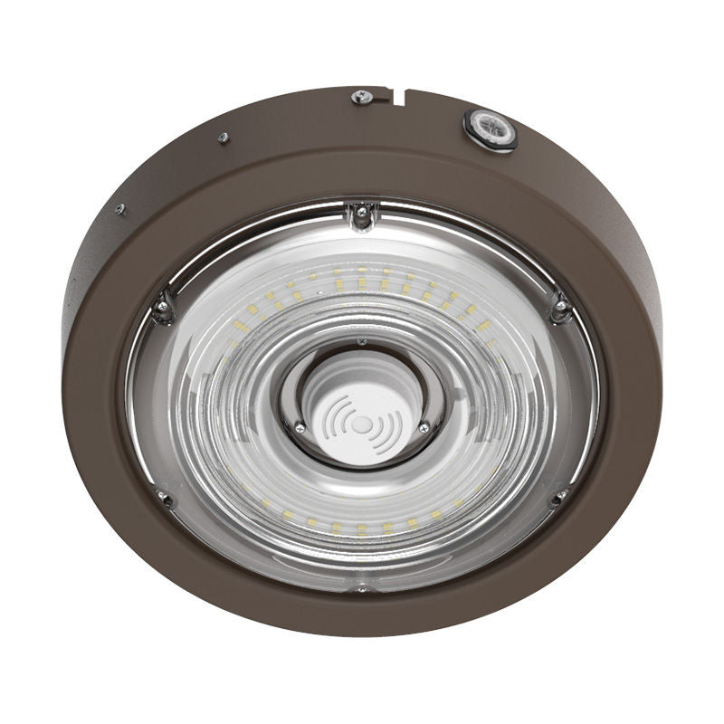 Westgate Mfg Builder Series Round Canopy, 40/60/80W, CCT Selectable, Emergency Battery, Sensor Ready, Bronze, CXER-40-80W-MCTP-SR-EM