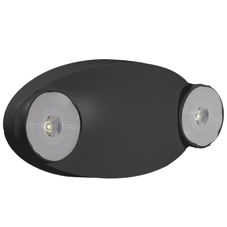 Westgate LED 2-Head Mini Emergency Light, 1W, 6000K Black, EL-M2-BK