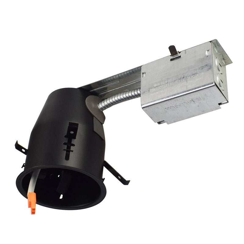 Westgate Mfg 4 In. Remodel Recessed Housing, ICAT, 120-277V, Matt Black, HL4R-ICAT