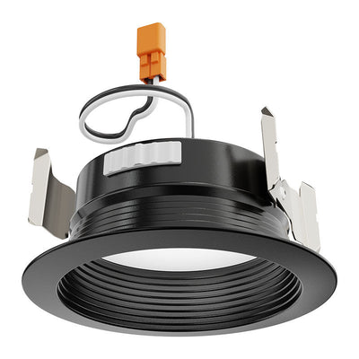 Westgate Mfg 4 In. Deep Recess Trim, 6/7/9.5W, CCT Selectable, CRI90, TRIAC Dimming, Baffle, Black, RDMF4-MCT5-BK