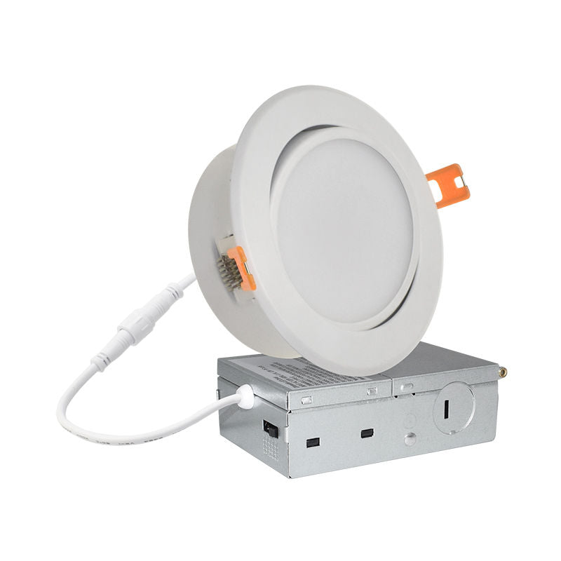 Westgate Mfg RSL4 Adjustable Slim Recessed Light, 9W, 2700K, Dimmable, White, RSL4-ADJ-27K