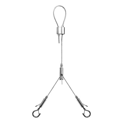 Westgate Mfg Adjustable Single Suspension Cable, 10 ft, 1/16 in, Y Hook Ends, SCL-GSY110