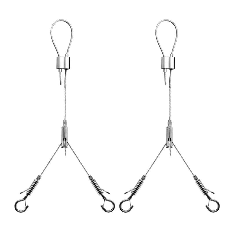 Westgate Mfg Adjustable Double Suspension Kit, 20 ft, 1/16 in, Y Ends, Locking Hooks, SCL-GSY20
