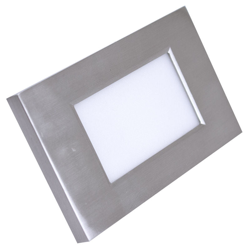 Westgate Model F - Selectable CCT LED Integrated Step Lights, 3.5W, 3000K/4000K/5000K Brushed Nickel, SLE-F-12V-MCT-BN