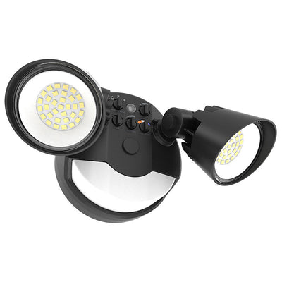 Westgate Mfg SLX 2-Head Security Flood Light, 16-25W, CCT Selectable, IP65, Black, SLX-2H-MCTP-BK-P