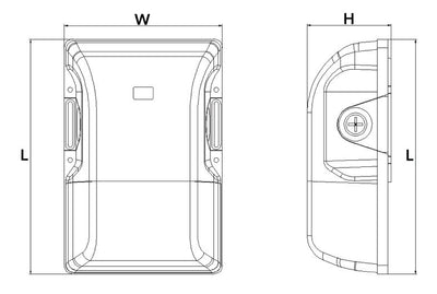 Westgate LESW-EM - LED Economy Emergency Wall Packs W/ Photocell Dark Bronze, LESW-15-30W-MCTP-P-WH-EM