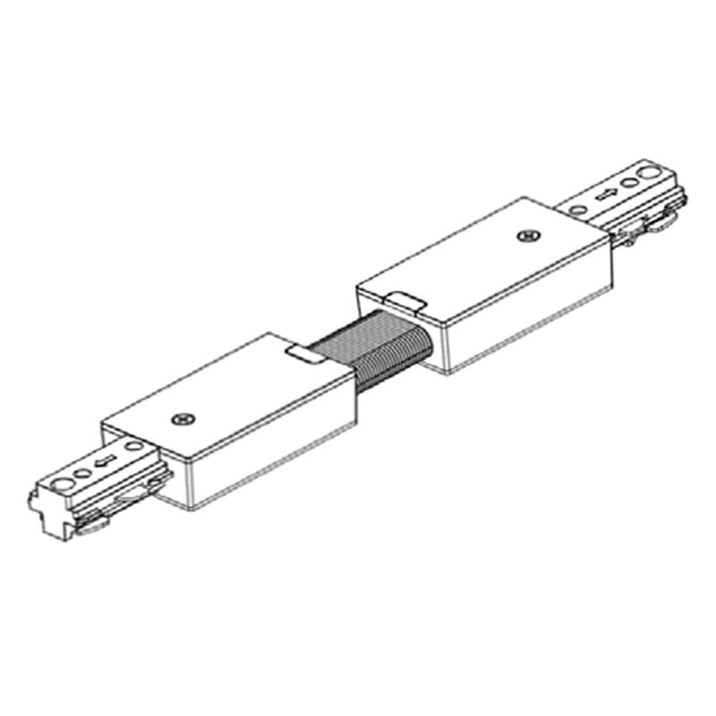 Westgate Mfg 3-Wire Track Flex Connector, White, TR-FLEXC-WH