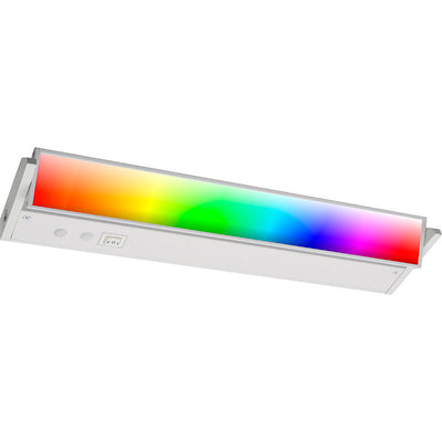 Westgate UCA 18" LED Adjustable Under Cabinet Light - 8W - RGB + CCT Tunable - 440 Lumens - 120V - White, UCA-RGBW-PB-18-WH
