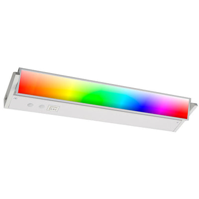Westgate UCA 12" LED Adjustable Under Cabinet Light - 5W - RGB + CCT Tunable - 275 Lumens - 120V - White, UCA-RGBW-PB-12-WH