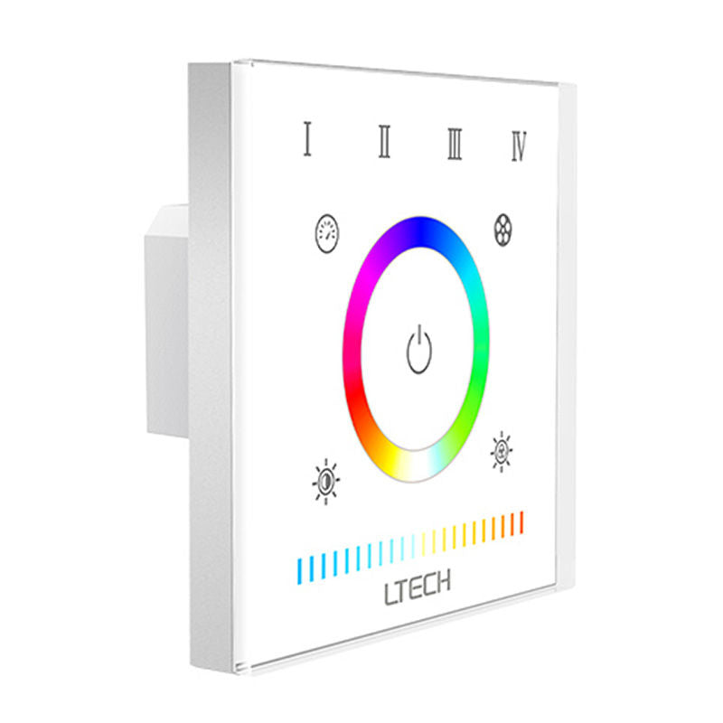 Westgate Mfg L-TECH RGBW Ribbon Light Wall-Mount Controller, 4-Channel, 12-24VDC, PWM Dimming, White, ULR-LTECH-E5S