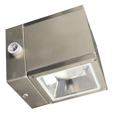 Westgate Mfg WMQ5 Up-Down Cube Wall Light, 6/12/15/18W, CCT Selectable, TRIAC & 0-10V Dimmable, Photocell, Brushed Nickel, WMQ5-UDL-MCTP-BN-P