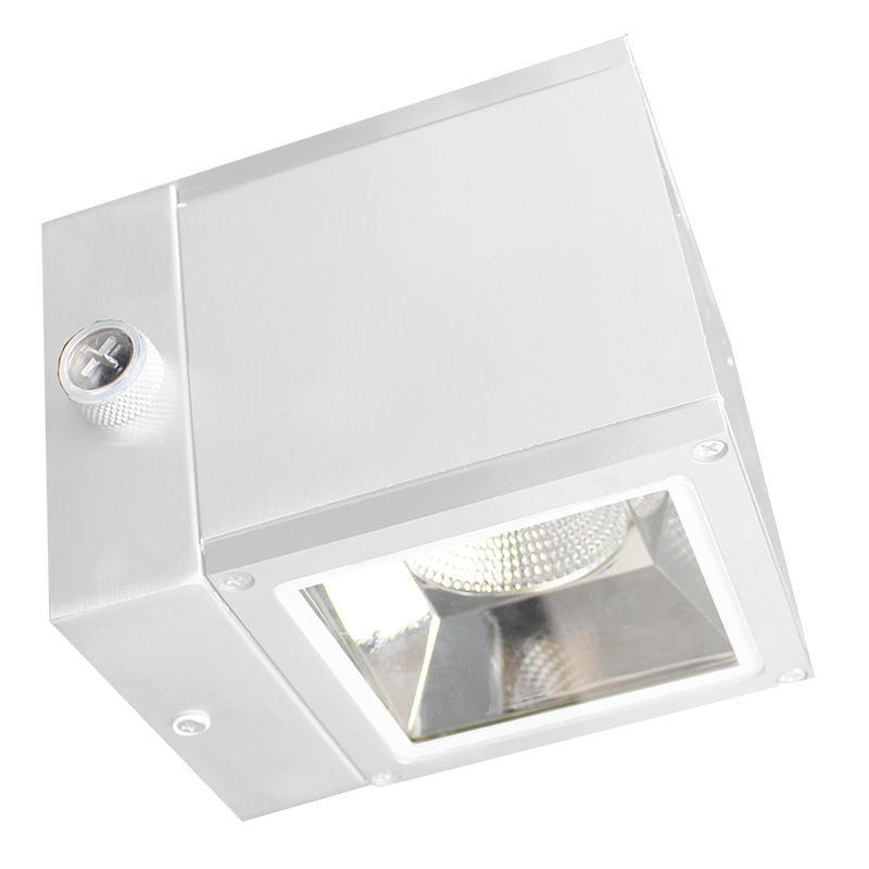 Westgate Mfg WMQ5 Up-Down Cube Wall Light, 6/12/15/18W, CCT Selectable, TRIAC & 0-10V Dimmable, Photocell, White, WMQ5-UDL-MCTP-WH-P