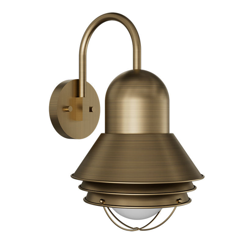 Westgate Mfg Oceanside Wall Light, 20/30/40W, CCT Selectable, 0-10V/TRIAC Dimming, Antique Brass, WSO-20-40W-MCTP-HAD-AZ