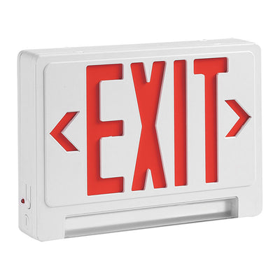 Westgate Mfg Combination Exit Emergency Light Bar, 4.5W, 6500K, Red Letter, White, XIT-STRIP-2R-W