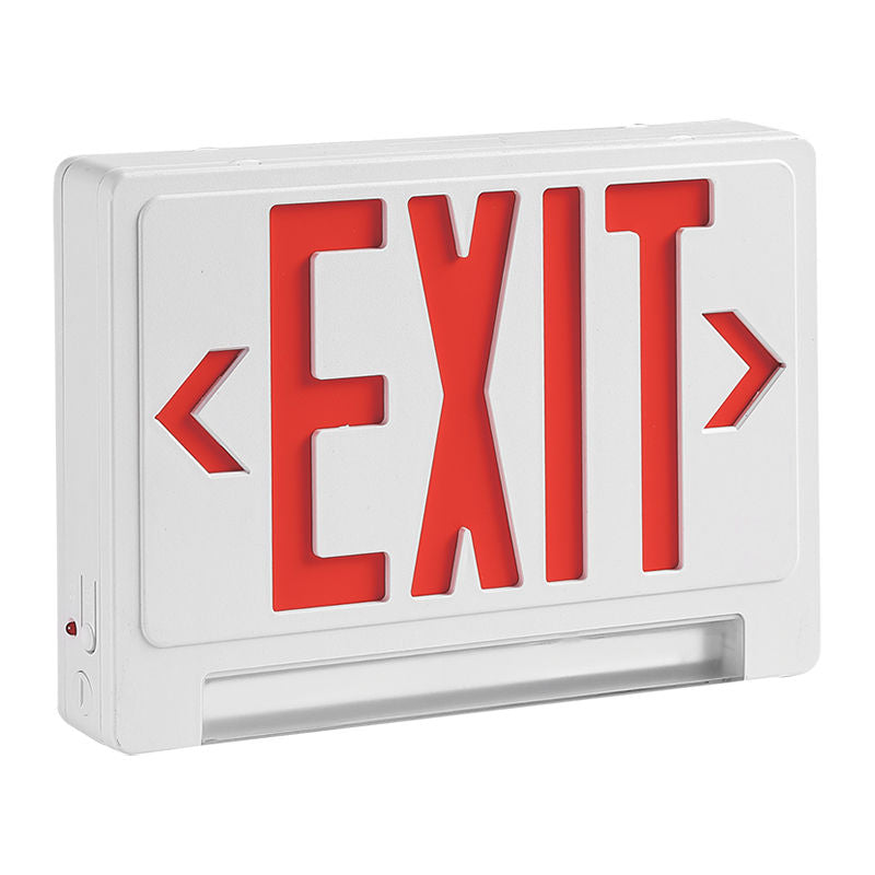 Westgate Mfg Combination Exit Emergency Light Bar, 4.5W, 6500K, Red Letter, White, XIT-STRIP-2R-W