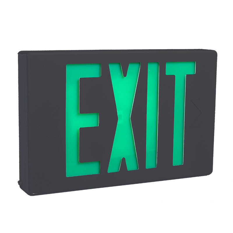 Westgate LED Exit Sign Green Letters Black, XT-GB-EM