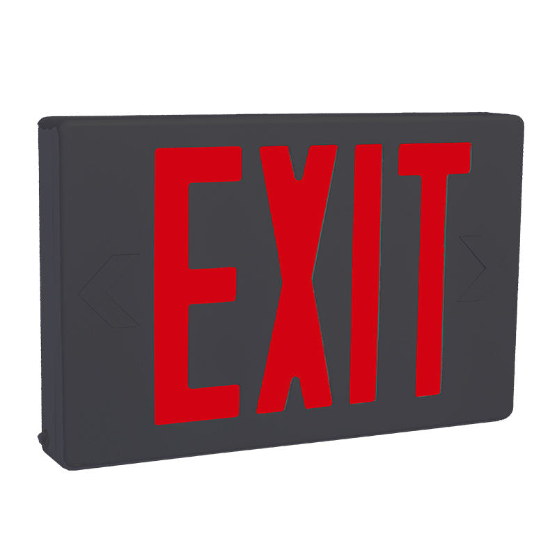 Westgate LED Exit Sign Red Letters Black, XT-RB-EM