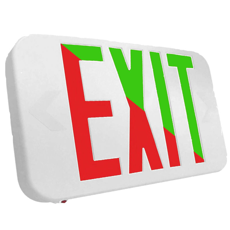 Westgate 2-in-1 LED Color-Selectable Universal Exit Sign, 1W, 1001K White, XTU-RG-2C-120V