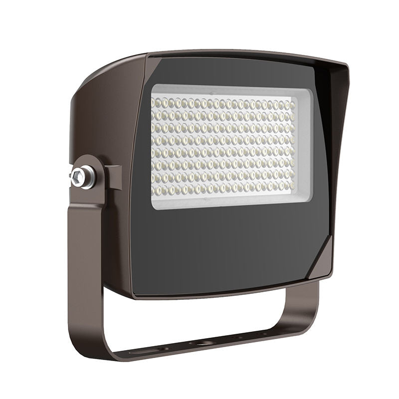 Westgate Mfg LF4MAX Flood Light, 20/30/50W, CCT Selectable, 0-10V, U Bracket, Photocell, Brown, LF4MAX-MD-20-50W-MCTPB-TR-P