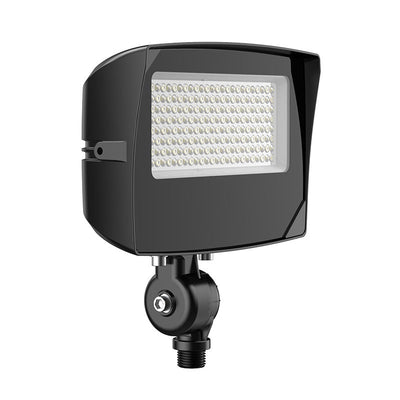 Westgate Mfg LF4MAX Flood Light, 20/30/50W, CCT Selectable, 0-10V, Knuckle, Photocell, Black, LF4MAX-MD-20-50W-MCTPB-KN-P-BK
