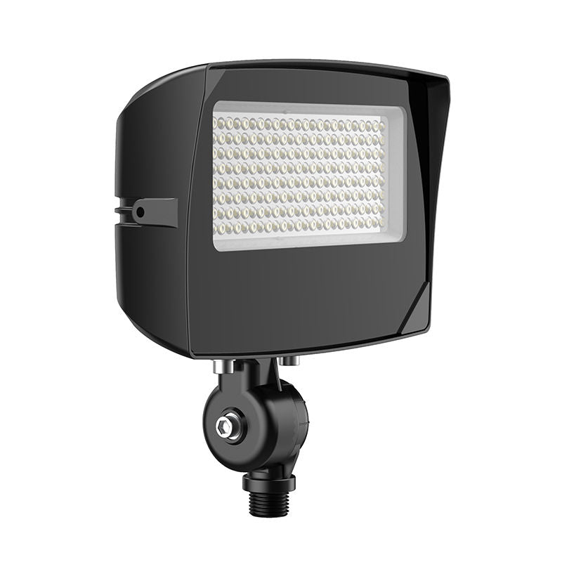 Westgate Mfg LF4MAX MAX FLOOD, 15/25/35W, CCT Selectable, 0-10V, Knuckle Mount, Black, LF4MAX-SM-15-35W-MCTPB-KN-P-BK