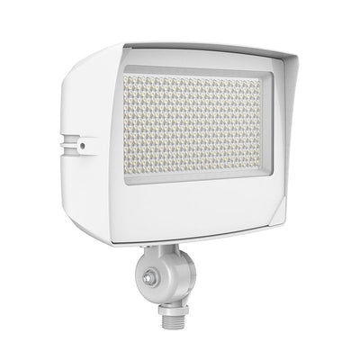 Westgate Mfg LF4MAX Flood Light, 45/60/80W, CCT Selectable, 0-10V, Knuckle, Photocell, White, LF4MAX-MD-45-80W-MCTPB-KN-P-WH