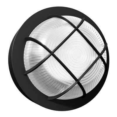 Westgate Mfg Round Dome Bulkhead, 9/12/15W, CCT Selectable, 0-10V Dimmable, Black, BKRD-15W-MCTP-BK-P