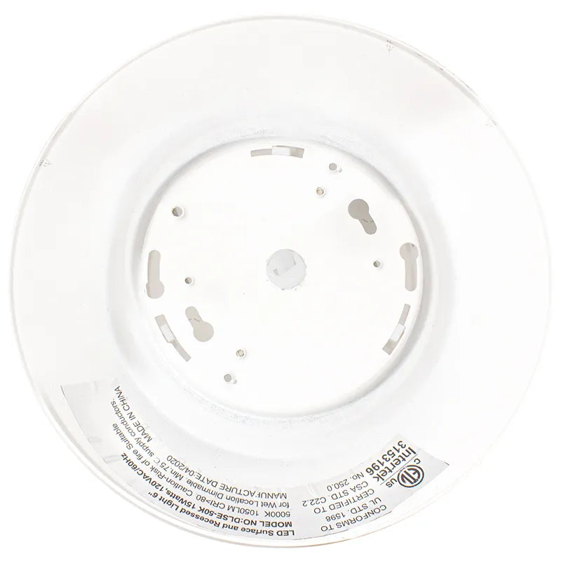 Westgate Mfg DLSE6 Disk Light, 15W, CCT Selectable, TRIAC Dimming, Wet Location, White, DLSE6-MCT5