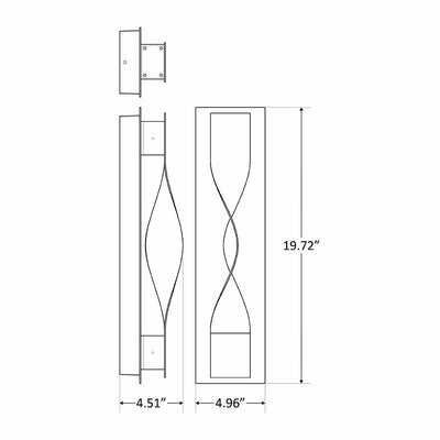 Westgate Mfg Crush Wall Sconce, 5/10/15/20W, 4000K, IP65, Dark Bronze, CRE-MP-08-40K-BR