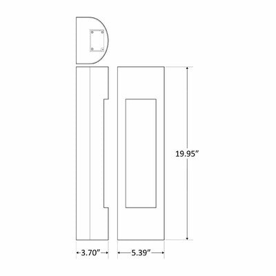 Westgate Mfg Burrow Wall Sconce, 5/10/15/20W, 4000K, IP65, Dark Bronze, CRE-MP-10-40K-BR