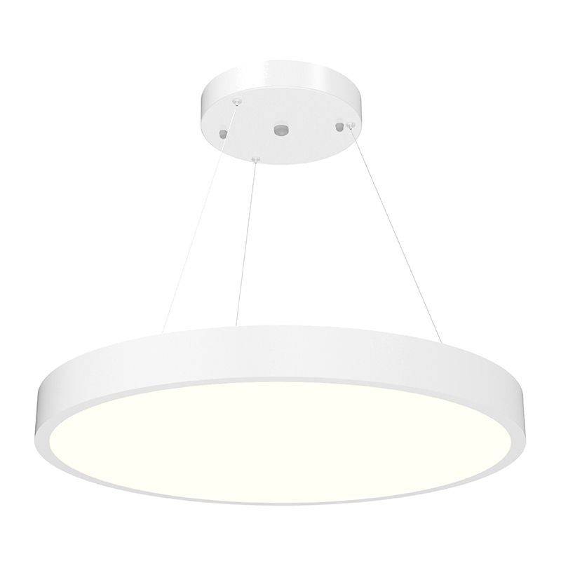 Westgate Mfg SCR-48D Architectural Round Suspended Pendant, 60/80/100W, CCT Selectable, CRI80, 0-10V Dimmable, 48 In., White, SCR-48D-MCTP-D
