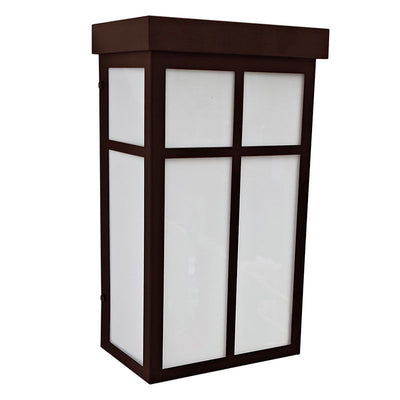 Westgate Mfg Shoji Window Sconce, 9/13/17W, CCT Selectable, 120V, TRIAC Dimming, Oil-Rubbed Bronze, LRS-SH-12-MCTP-DT-ORB