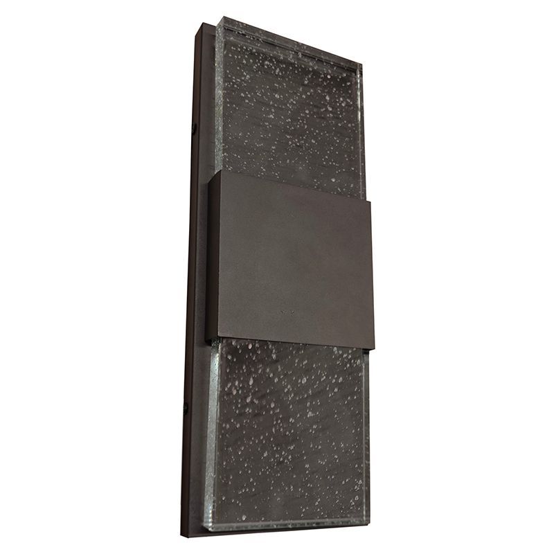 Westgate Mfg Seeded Glass Wall Light, 12W, CCT Selectable, Oil-Rubbed Bronze, LRS-SG2-MCT-ORB