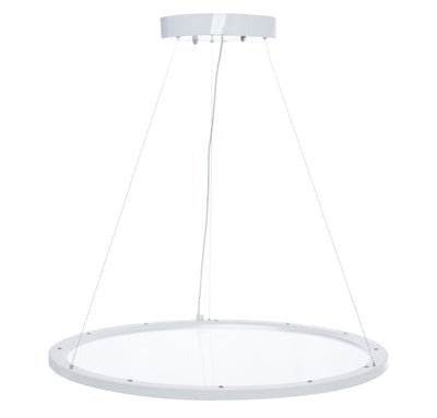 Westgate Mfg Architectural Round Suspended Clear Panel, 40W, CCT Selectable, 0-10V, White, SRPL-40W-MCT-D