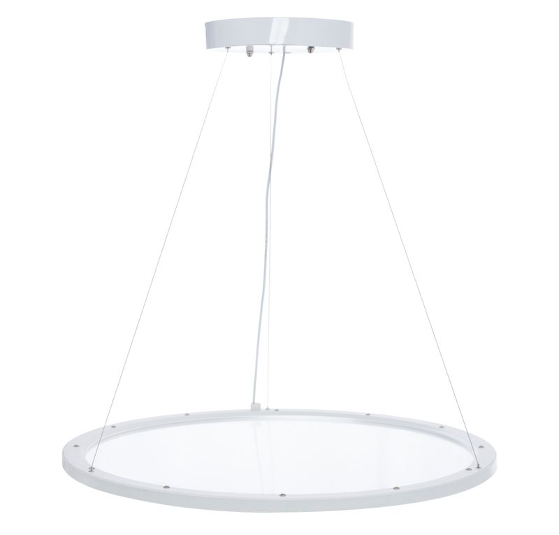 Westgate Mfg Architectural Round Suspended Clear Panel, 40W, CCT Selectable, 0-10V, White, SRPL-40W-MCT-D