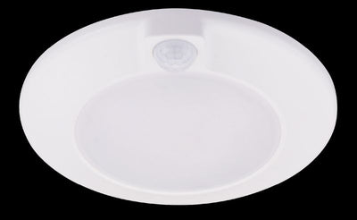 Westgate Mfg Disk Light, 10W, 3000K, PIR Sensor, Damp Location, White, DLSN5-30K-PIR