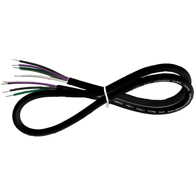 Westgate Mfg SJTW Cord, 18 AWG, 5-Conductor, 12 Ft., Black, SCL-12FT-SJTW18/5-BK
