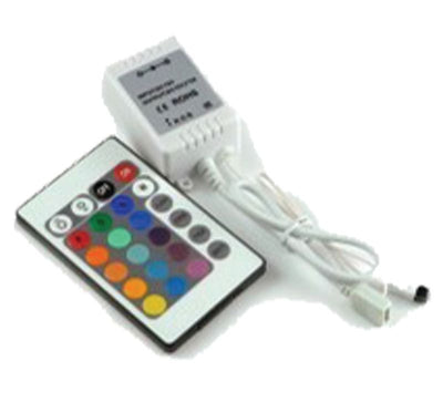 Westgate Mfg RGB Controller, 24-Key Remote, 30 Ft., 12V/24V, LEDR-CTRL-24K