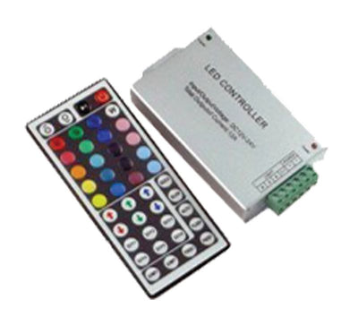 Westgate Mfg RGB Controller, 44-Key Remote, Hardwire, 30 Ft., 12V/24V, LEDR-CTRL-44K-HD