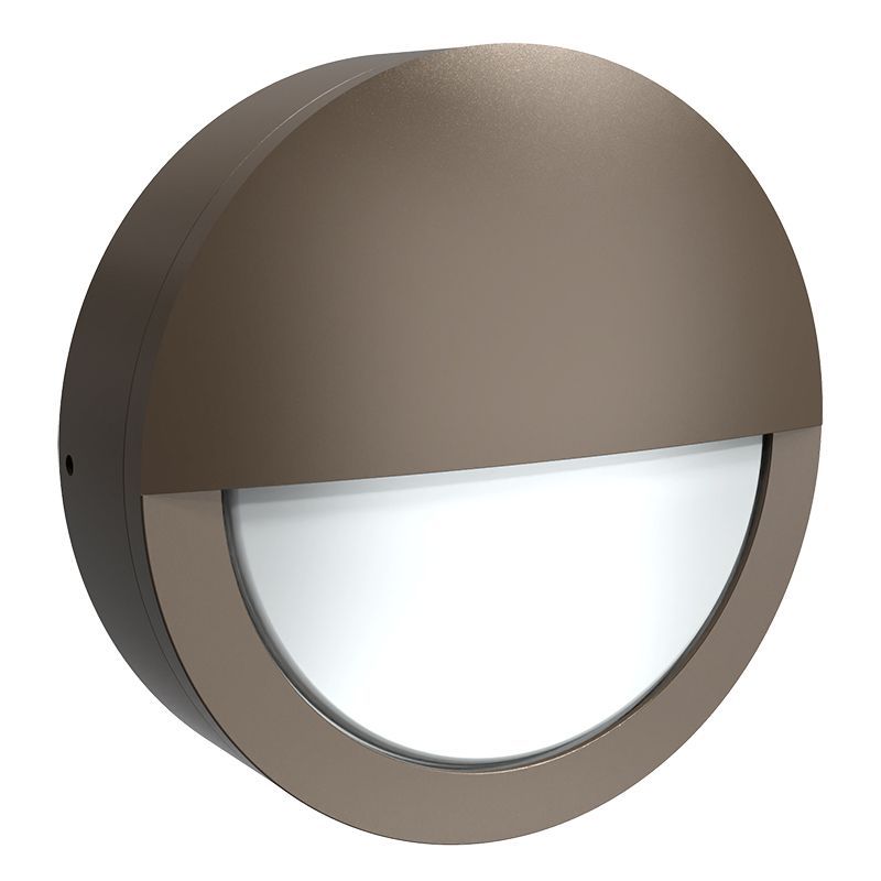 Westgate Mfg Round Nautica Bulkhead, 9/12/15W, CCT Selectable, 0-10V Dimmable, Bronze, BKRN-15W-MCTP-BR-P
