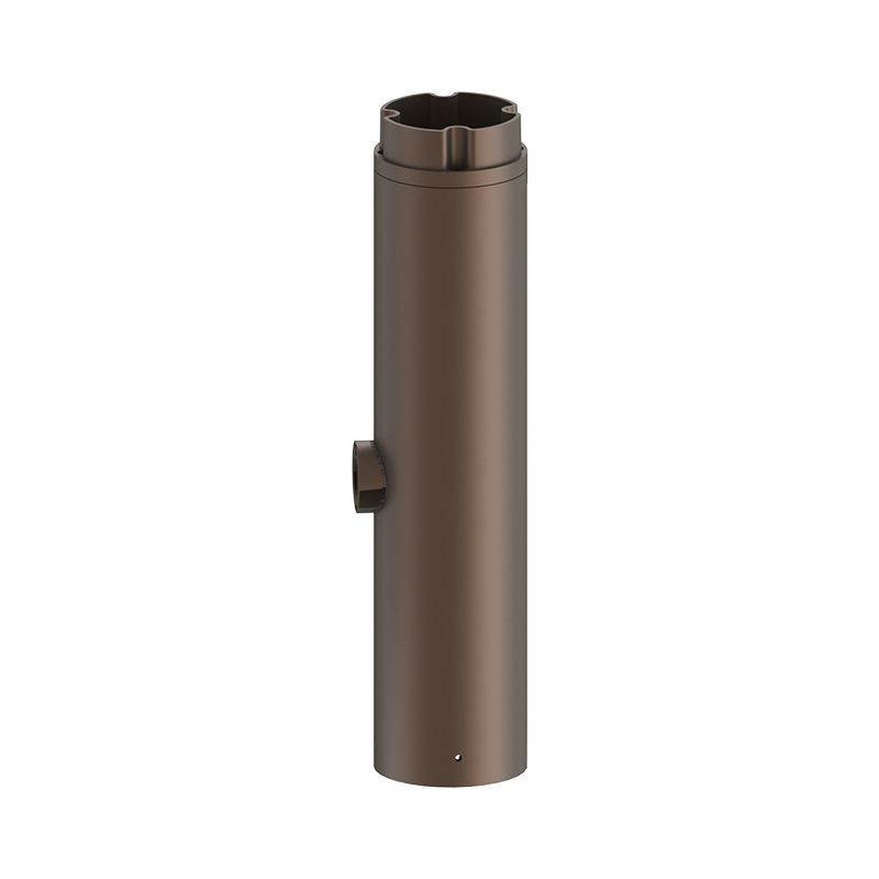 Westgate Mfg Bollard Pole System Single Lamp Holder, 1 Ft., 1/2 In. Hub, Bronze, BPS-LH1