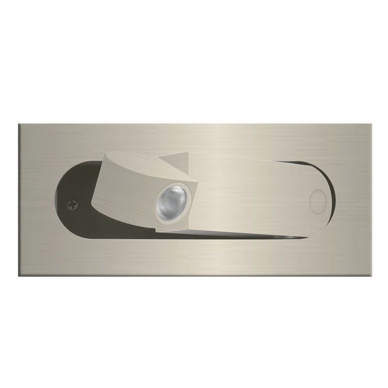Westgate Mfg Bedside Reading Light Recessed, 3W, 3000K, CRI 90, Brushed Nickel, BRL-RH-BN