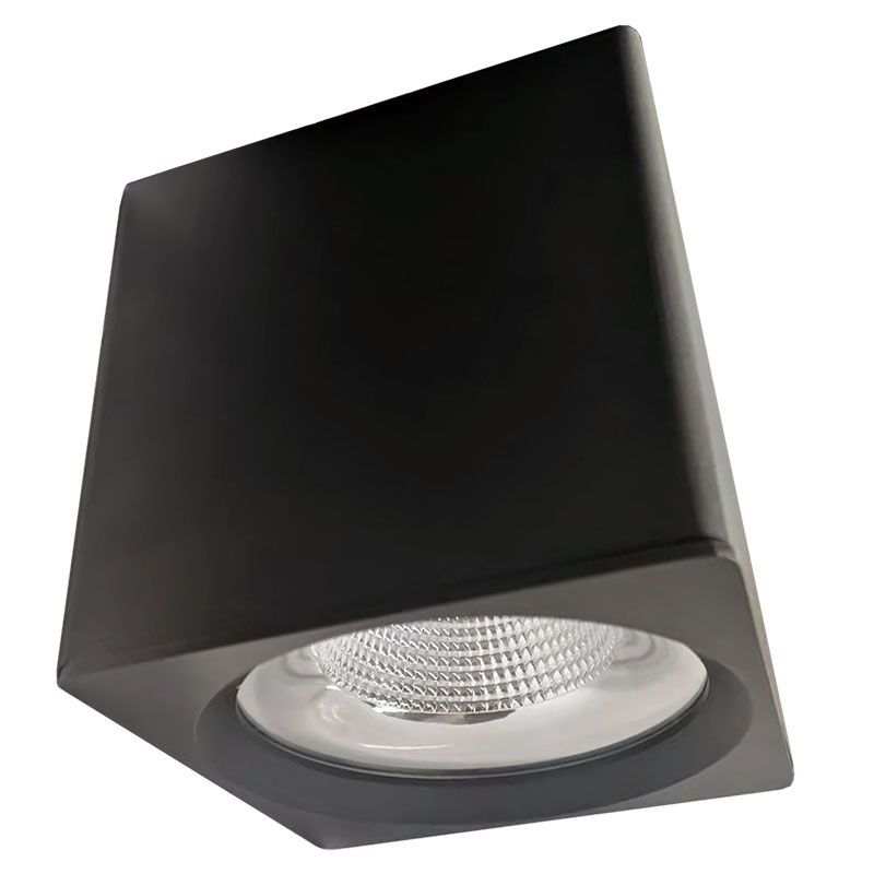 Westgate Mfg 6 In. Square Cylinder, 24/32/40W, CCT Selectable, TRIAC & 0-10V Dimming, Black, CMCSR6-MCTP-DD-BK