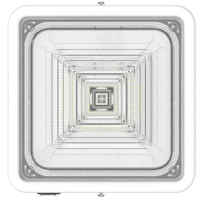 Westgate Mfg Builder Series Indoor Square Canopy Light, 10/20/30W, CCT Selectable, 0-10V, White, CXES-10-30W-MCTP-WH