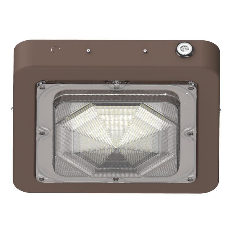 Westgate Mfg Builder Series Indoor Square Canopy Light, 30/45/60W, CCT Selectable, Emergency Backup, 0-10V, Bronze, CXES-30-60W-MCTP-EM
