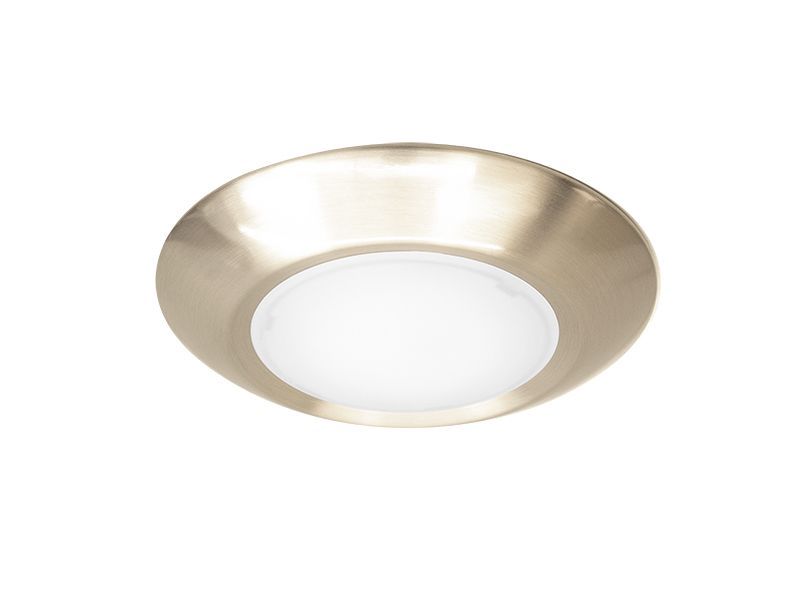Westgate Mfg 6 In. Disk Light, 15W, CCT Selectable, TRIAC Dimming, Wet Location, Brushed Nickel, DLSE6-MCT5-BN