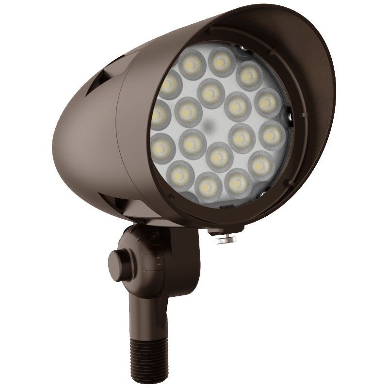 Westgate Mfg X-GEN BULLET Flood Light, 10/20/30W, 3000K, 0-10V, 60°, Bronze, FLDX-MD-10-30W-30K-BR