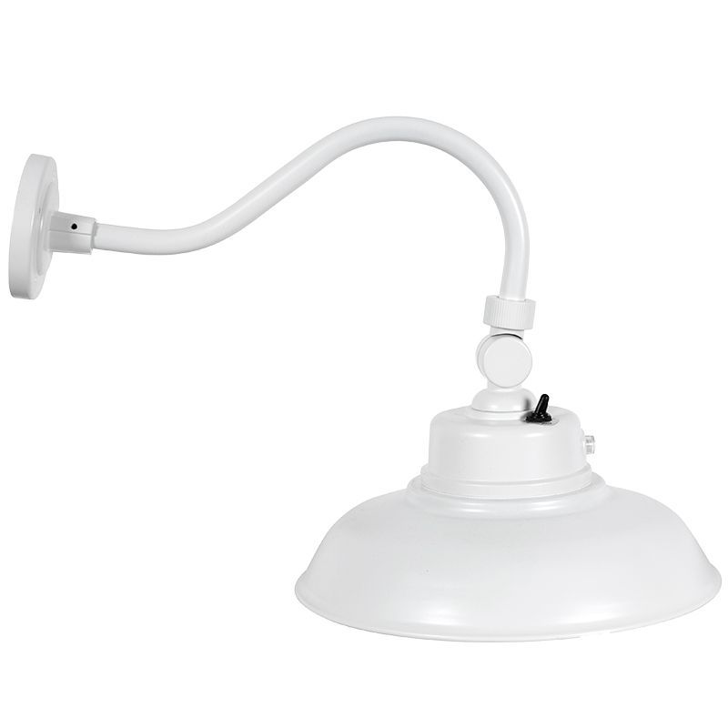 Westgate Mfg Gooseneck Barn Light, 40W, CCT Selectable, 0-10V, Photocell, White, GNB-40W-MCT-WH-P