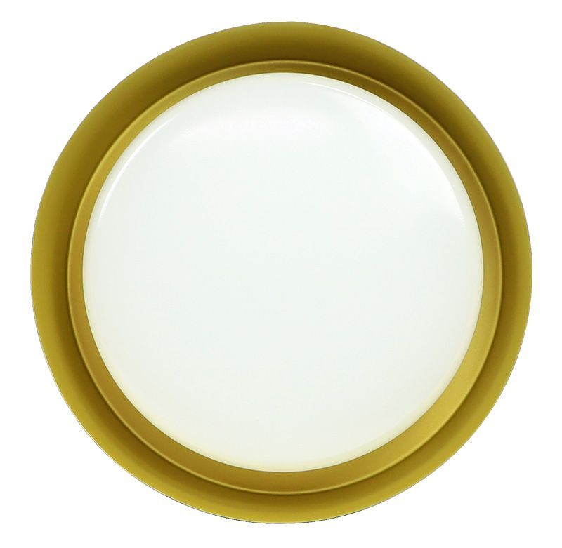 Westgate Mfg FCD 13 In. Modern Flush Mount Drum, 25W, CCT Selectable, TRIAC Dimming, Black/Gold, FCD-13-MCT-BG